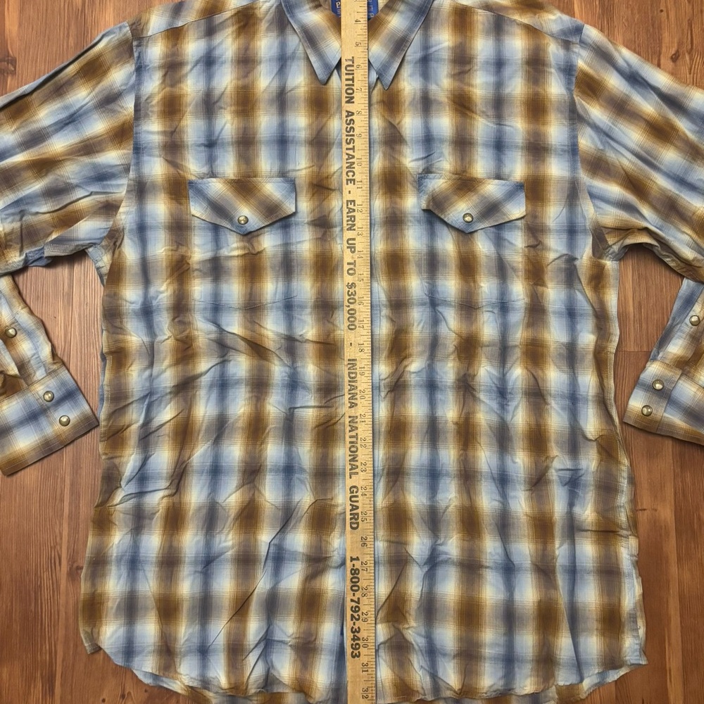 Pendleton Long Sleeve Light Blue Cotton Blend - image 5